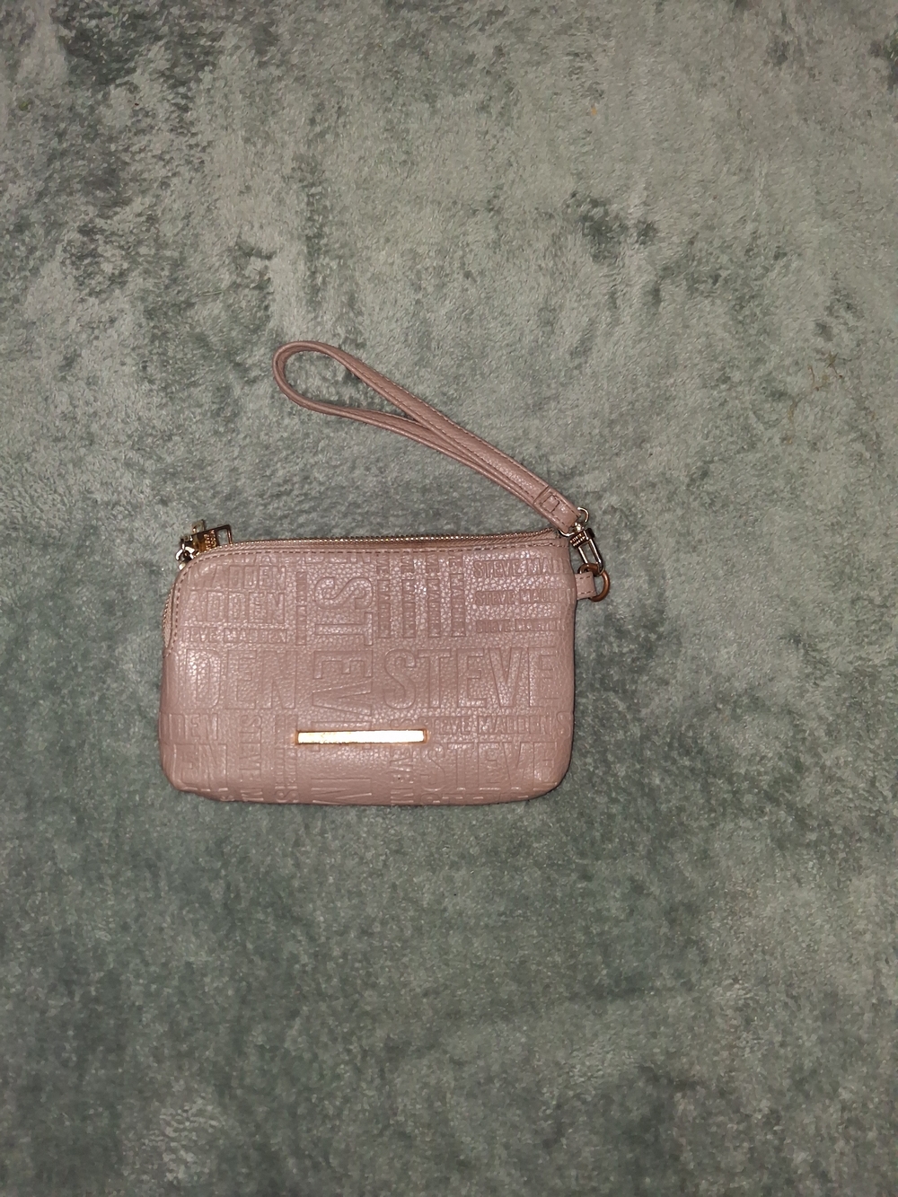 Steve Madden Pink Embossed Wristlet Clutch